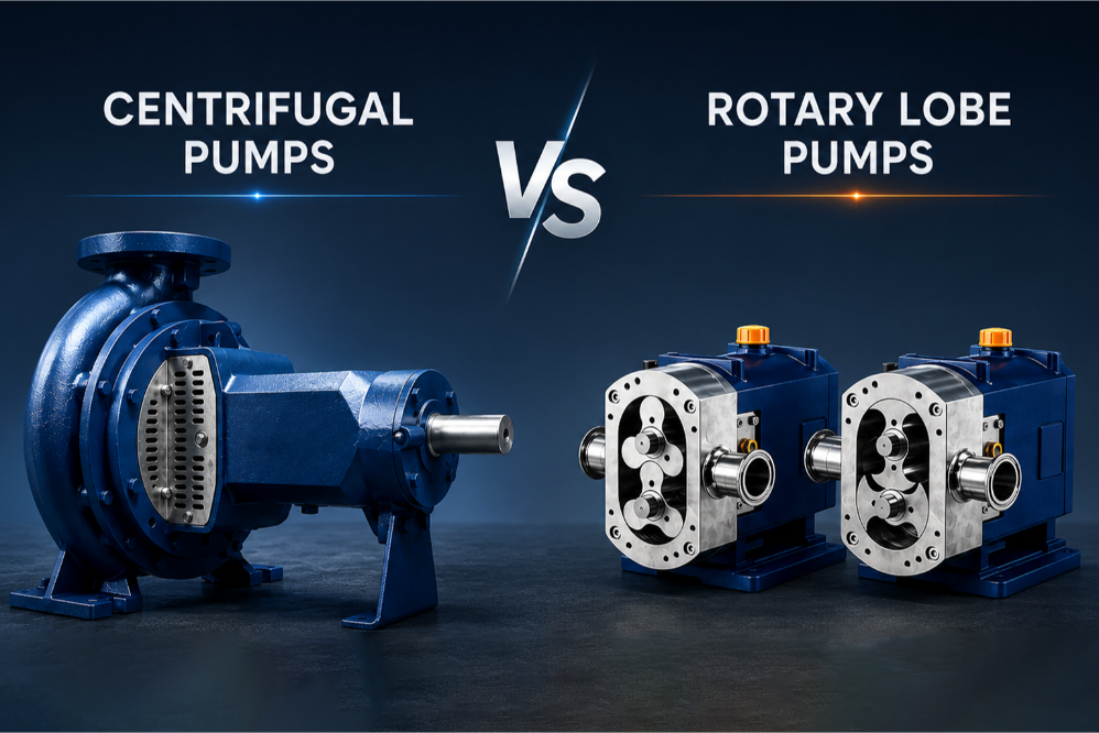 Eagle Pumps rotary lobe and centrifugal pump specification comparison table for industrial applications